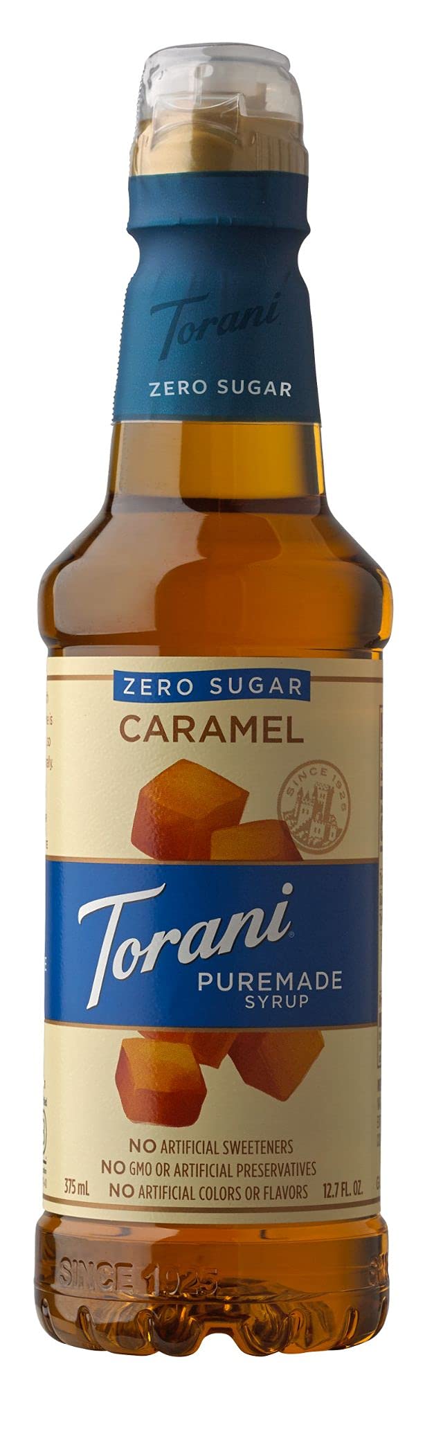TORANI (Pack of 8) Torani Puremade Caramel Crml Zero Sugar Syrup 375 mL