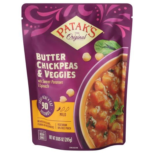 Pataks Meal RTE Butter Chickpea 10.05 Oz (Pack Of 6)