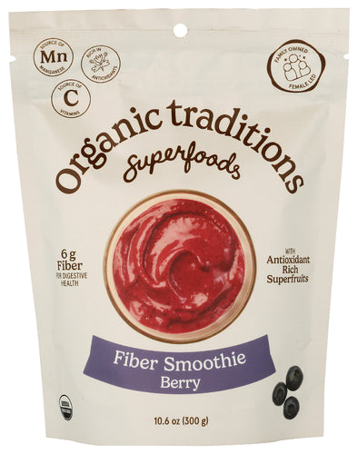 ORGANIC TRADITI (Pack of 4) Organic Traditions Superfood Fiber Berry Organic Powder 10.6 Oz