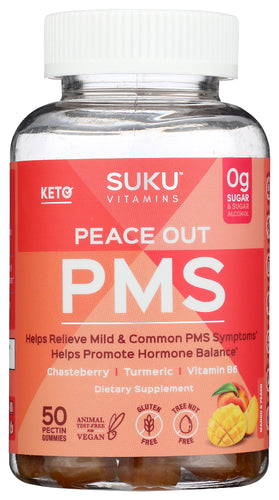 SUKU VITAMINS (Pack of 4) Suku Vitamins Women PMS Peace Gummy Reproductive Support G 50 Pieces