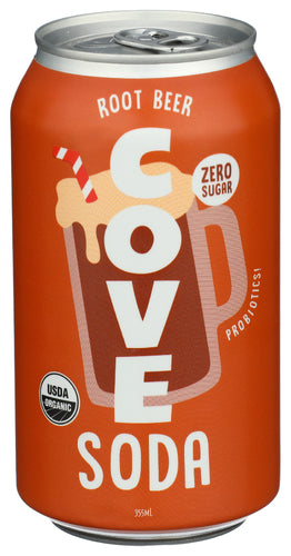 COVE (Pack of 24) Cove Soda Probiotic Root Beer 12 Fl Oz