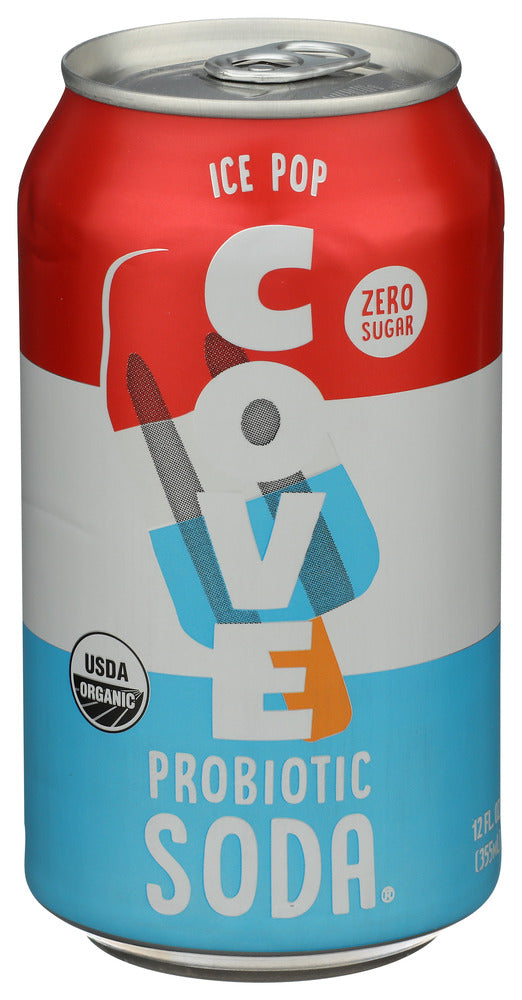 COVE (Pack of 24) Cove Soda Probiotic Ice Pop Diet Functional Beverage 12 Fl Oz