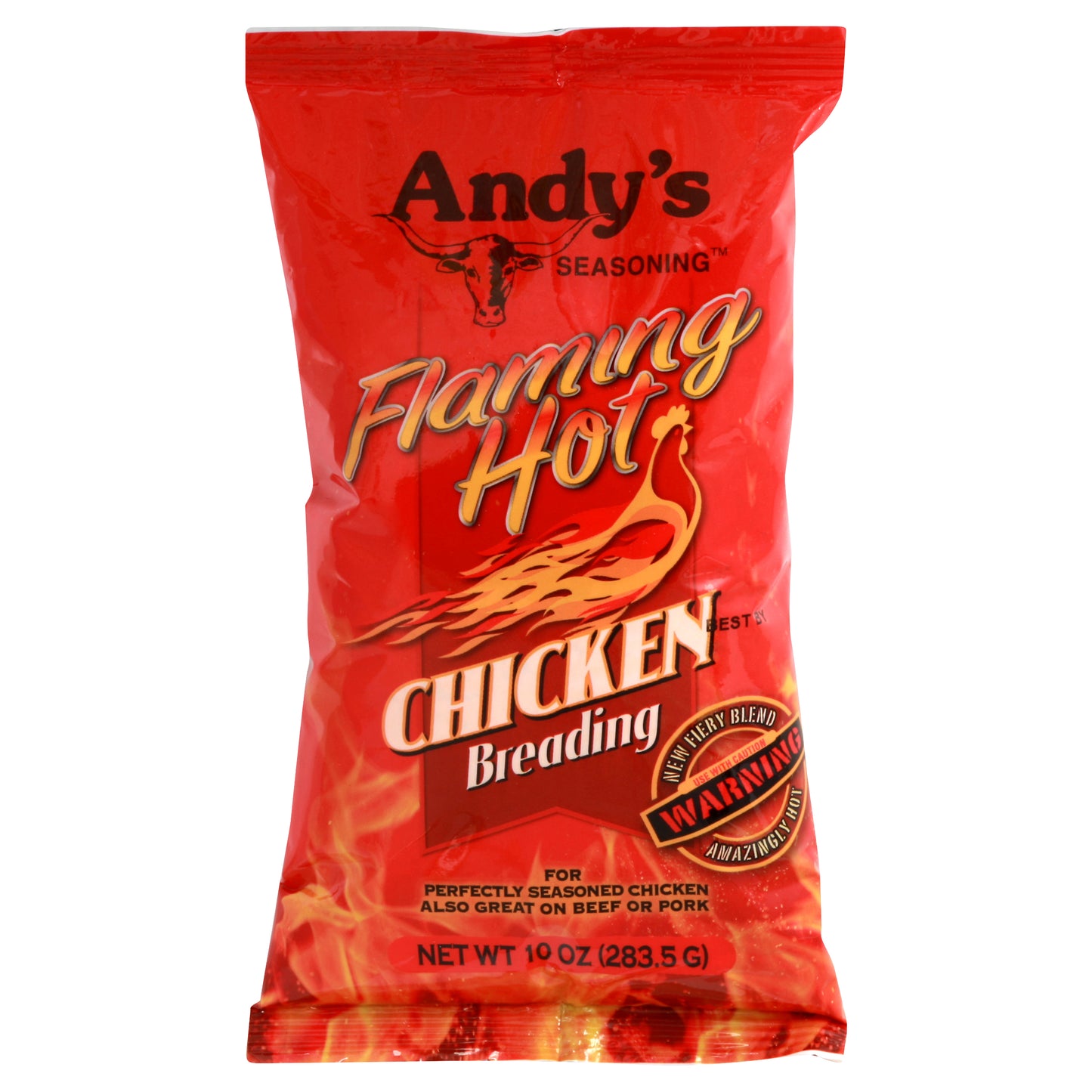 Andys Breading Chicken Flaming Hot 10 Oz (Pack Of 6)