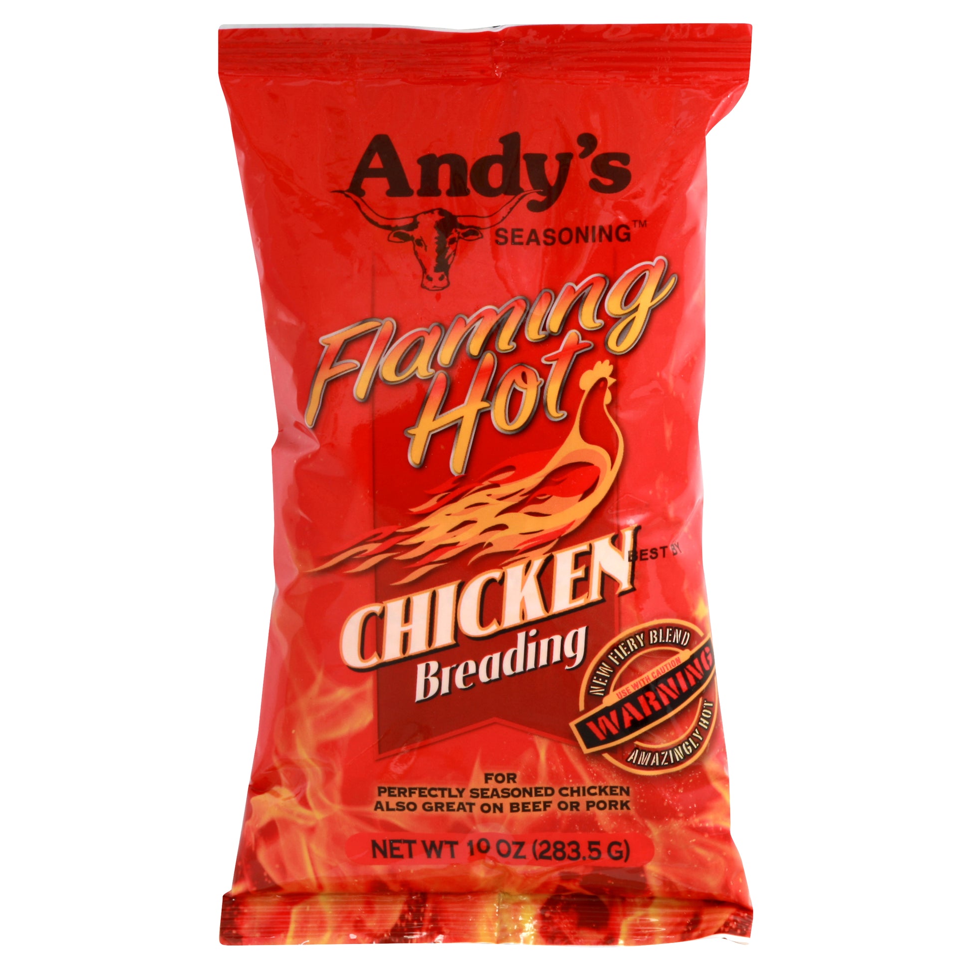 Andys Breading Chicken Flaming Hot 10 Oz (Pack Of 6)