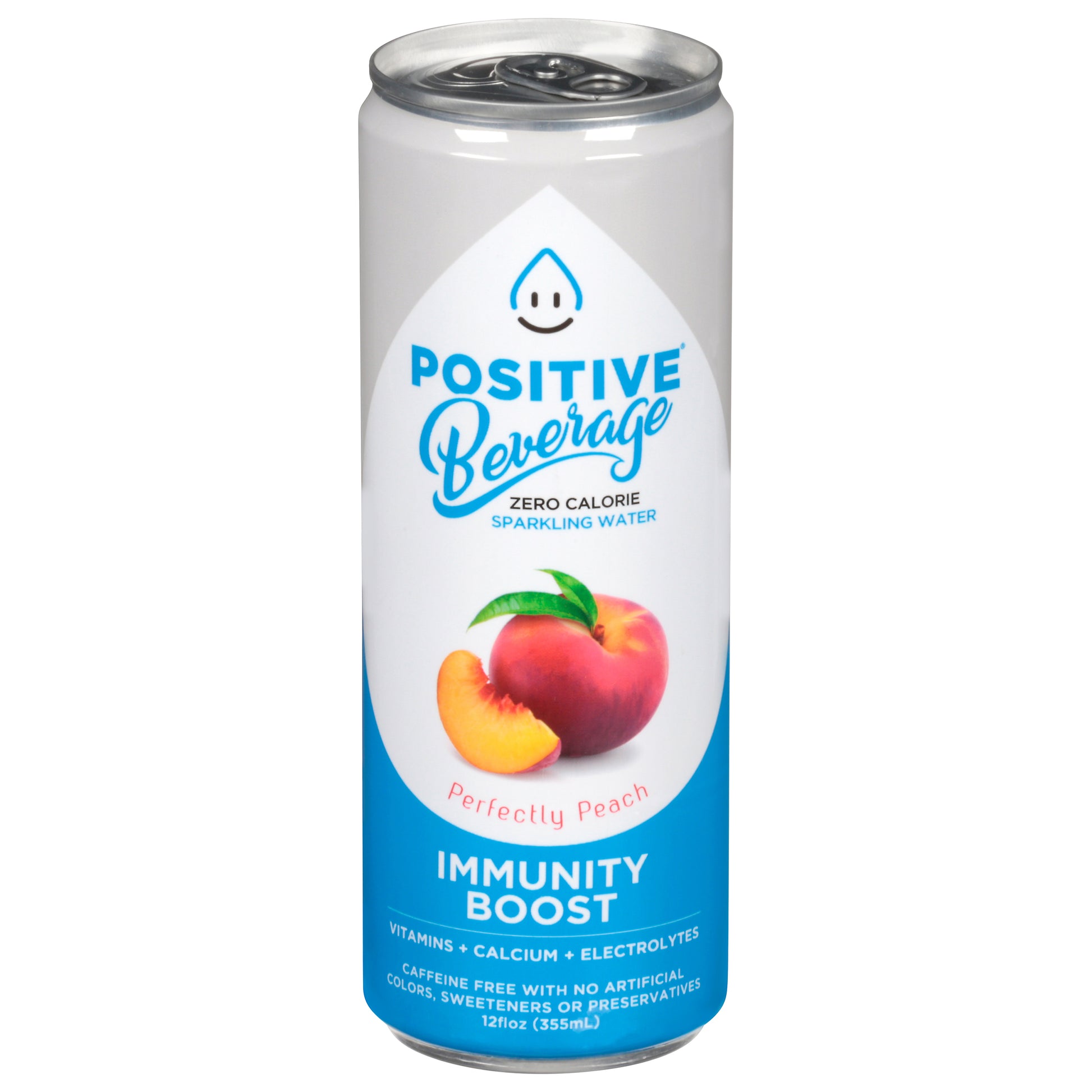 Positive Beverage Beverage Sparkling Electrlyte Peach 12 FO (Pack Of 12)