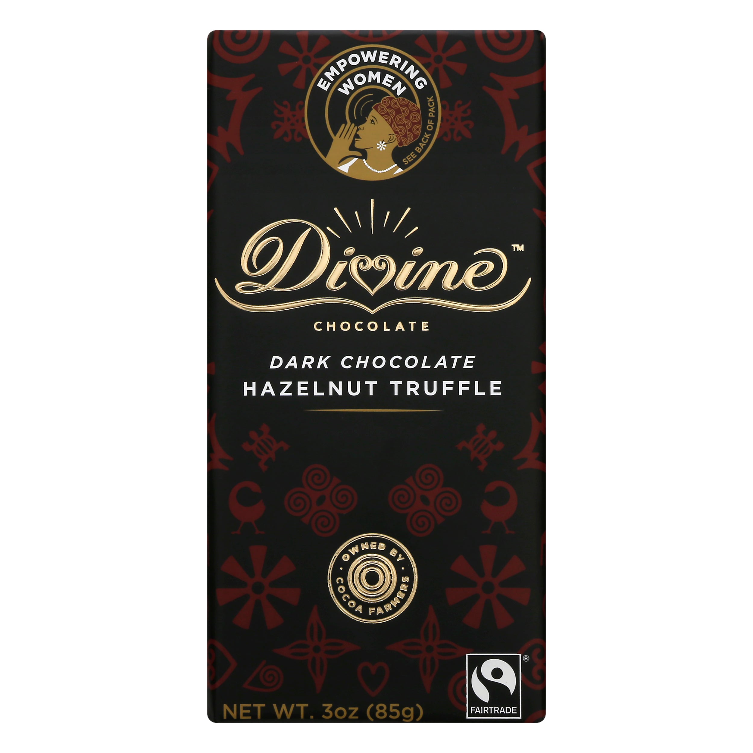 Divine Chocolate Bar Dark Hazelnut Truffle