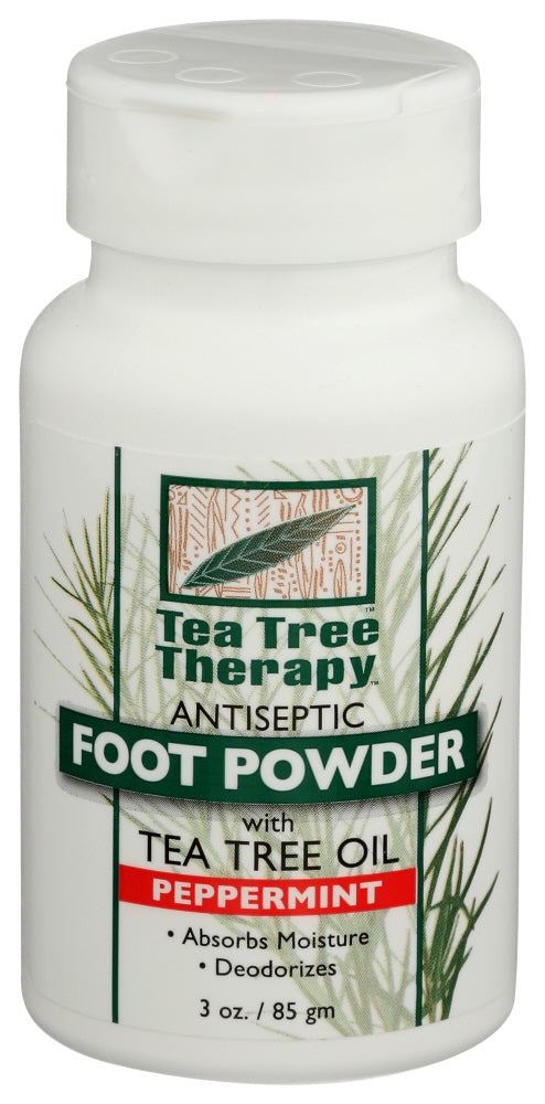 TEA TREE THERAP (Pack Of 6) Tea Tree Therapy Powder Foot Antsptc Peppermint 3 Oz
