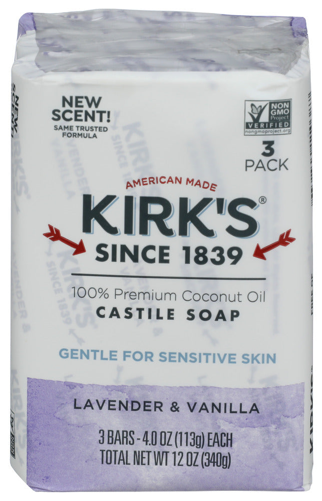 KIRKS (Pack Of 10) Kirks Soap Bar Lavener and Vanilla 12 Oz