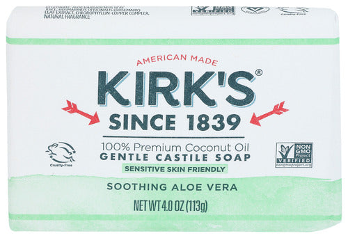 KIRKS (Pack of 12) Kirks Aloe Vera Castile Soap Bar Bath Cleanser 4 Oz