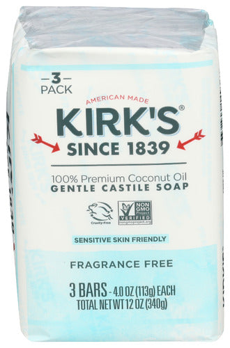 KIRKS (Pack Of 10) Kirks Soap Bar Fragrance Free 12 Oz