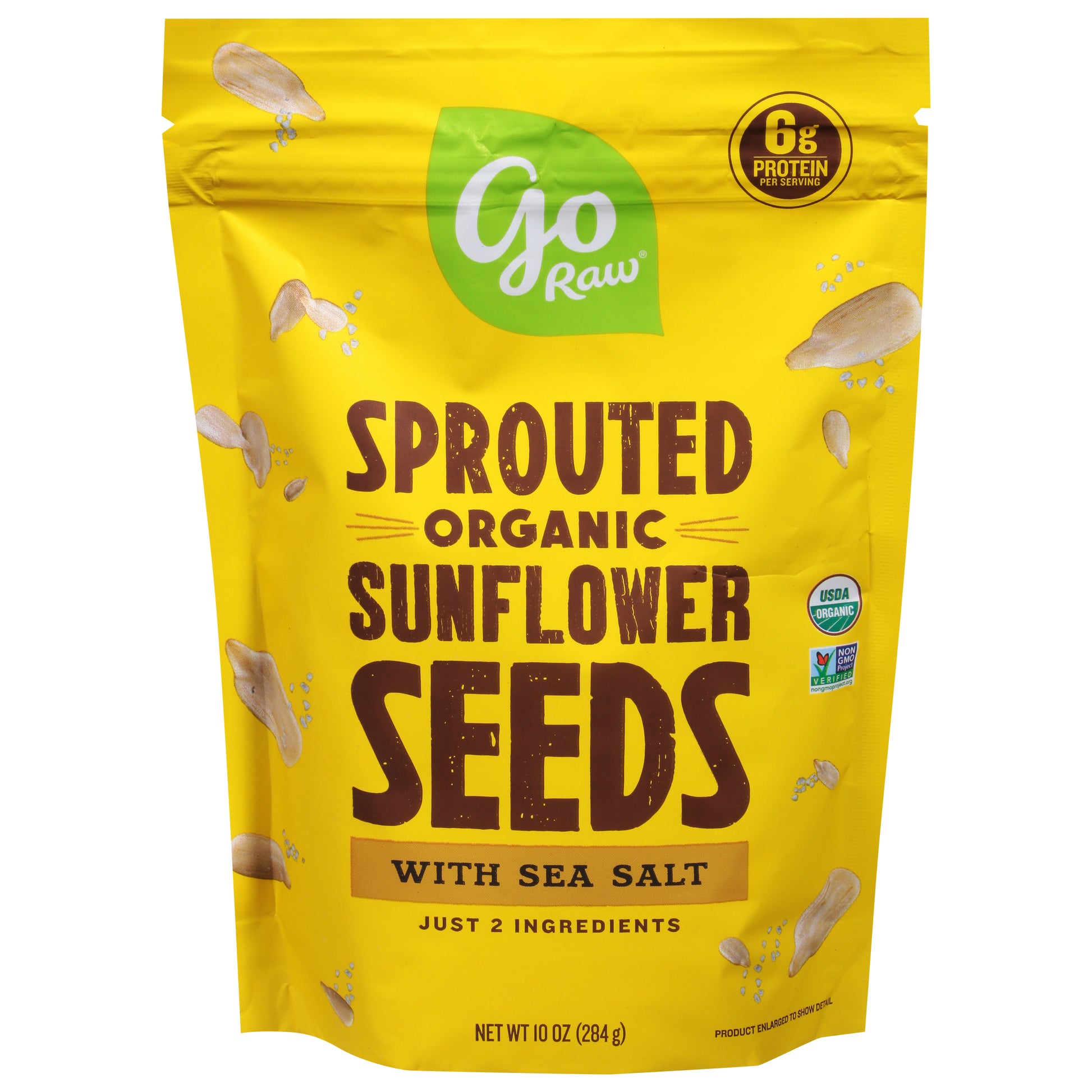 Go Raw Sprouted Sunflower Seeds Sea Salt 10 oz (Pack Of 6)