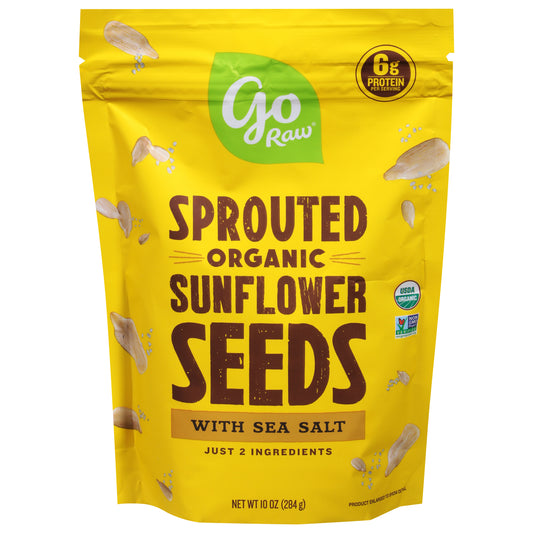 Go Raw Sprouted Sunflower Seeds Sea Salt 10 oz (Pack Of 6)
