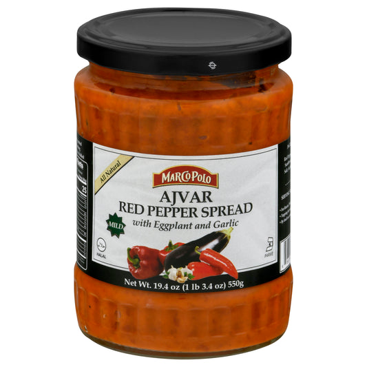 Marco Polo Mild Ajvar Spread Red Pepper 19.3 oz (Pack Of 12)