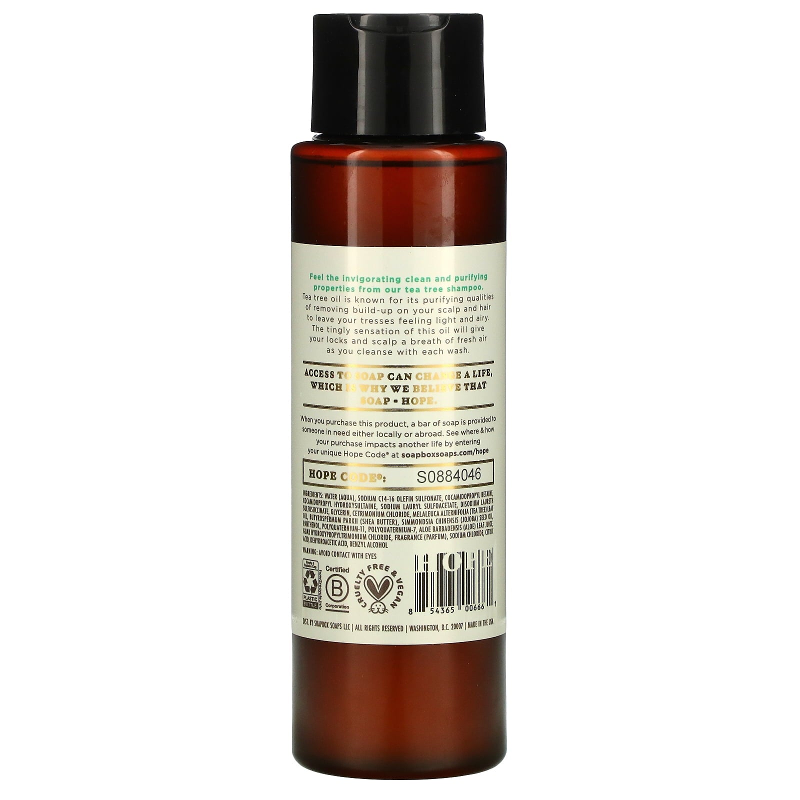 SOAPBOX (Pack of 7) Soapbox Tea Tree Clean Shampoo 16 Fl Oz
