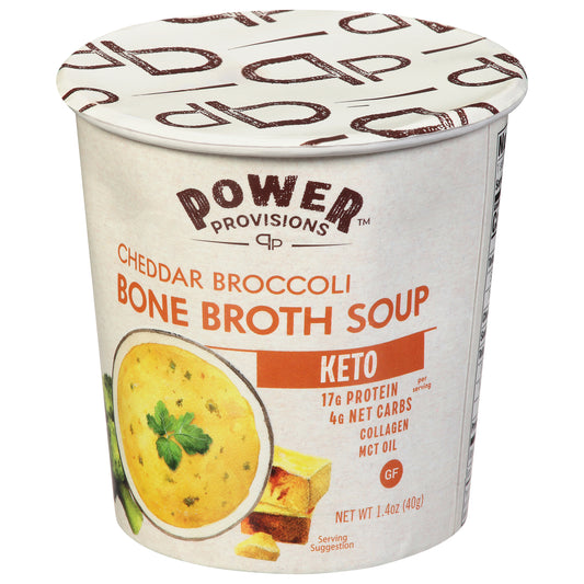 Power Provisions Soup Bone Broth Cheddar Broccoli 1.4 oz (Pack Of 6)
