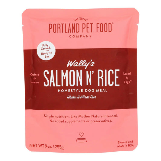 Portland Pet Food Company - Wallys Dog Meal Salmon N' Rice Gluteen Free  9 oz (Pack of 8)