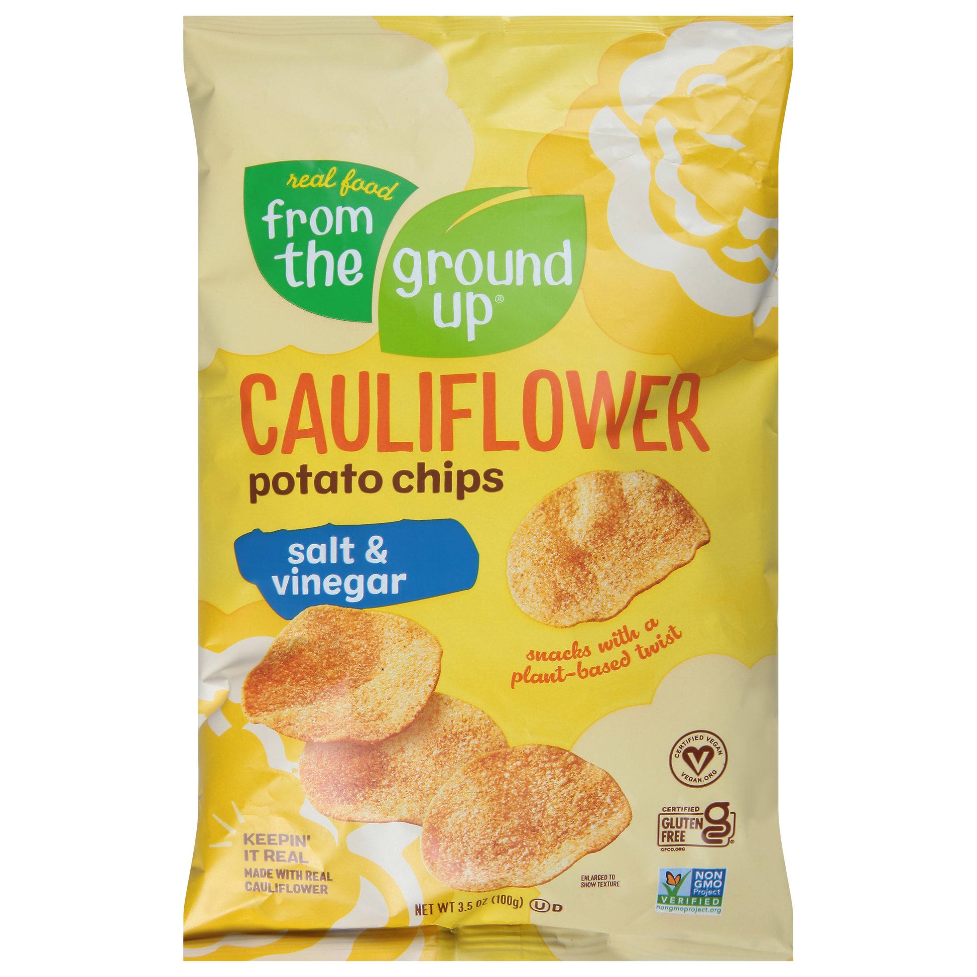 From The Ground Up Cauliflower Chip Salt Vinegar 3.5 oz (Pack Of 12)