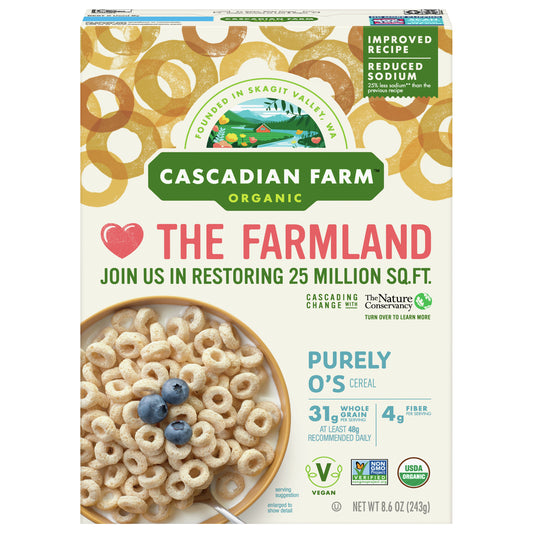 Cascadian Farm Cereal Purely O 8.6 Oz Pack of 12