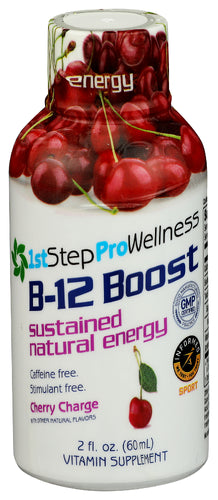 1ST STEP FOR EN (Pack of 24) 1St Step for Energy Vitamin B12 Liquid Cherry Charge 2 Oz
