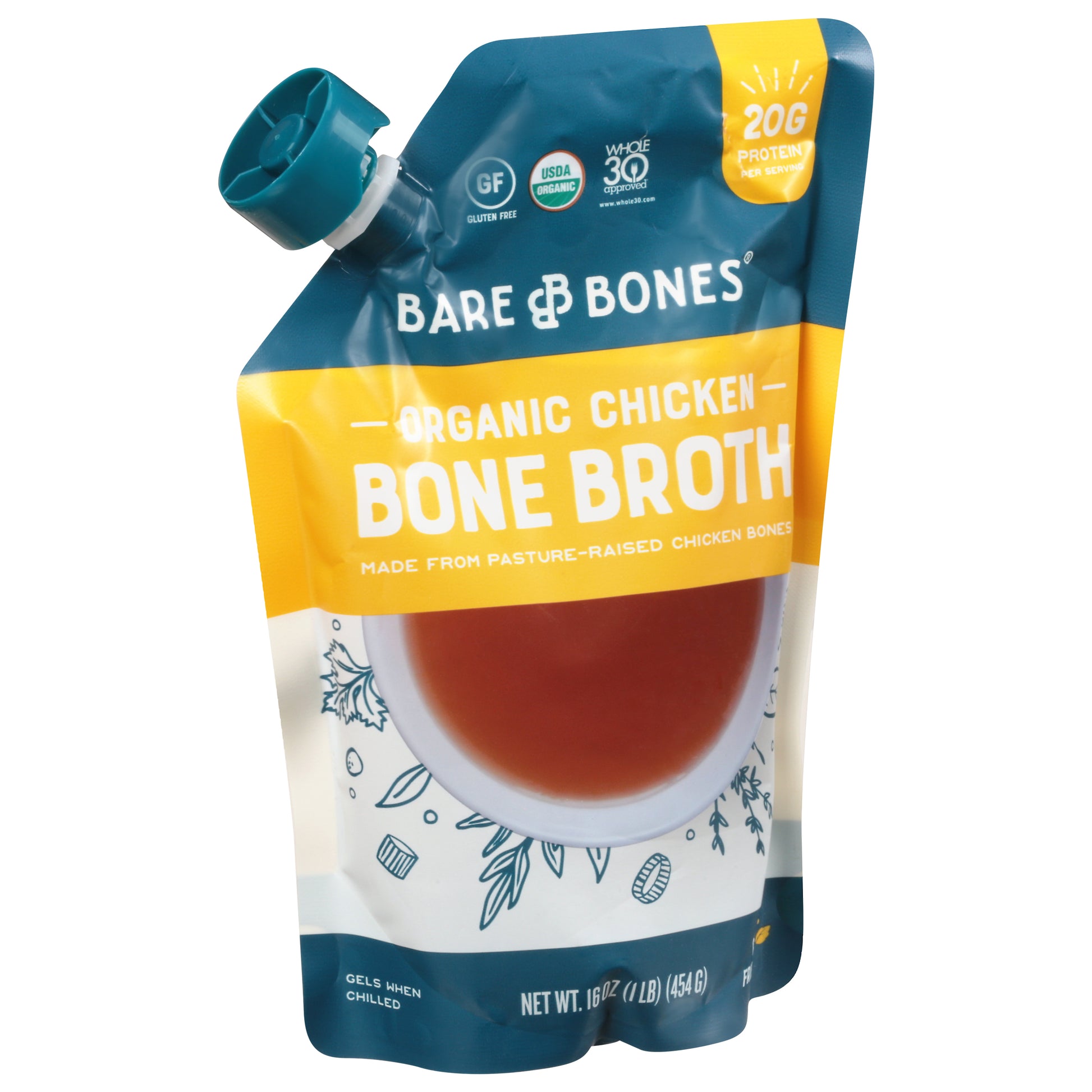 Bare Bones Broth Chicken Psture Rsd 16 oz (Pack Of 8)