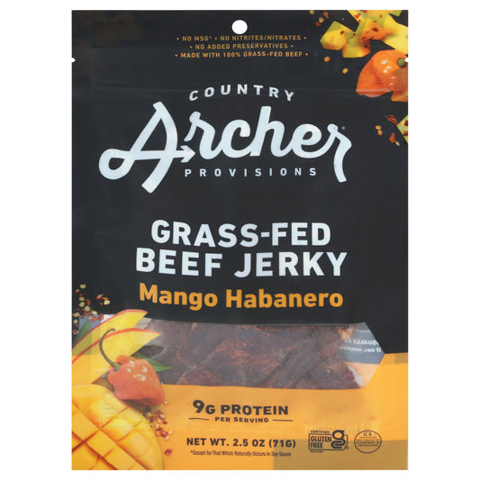 Country Archer Jerky Beef Mango Habanero 2.5 oz (Pack Of 12)