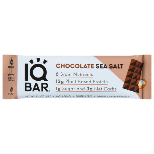 Iq Bar Bar Chocolate Sea Salt 1.6 oz (Pack Of 12)