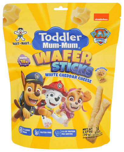 WANT-WANT (Pack of 18) Want-Want Snacks Wafer Cheddar Cheese Flavor 2.47 Oz