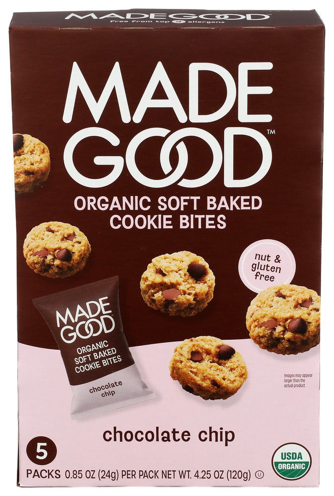 MADEGOOD (Pack of 12) Madegood Cookie Mini Ch Chip 5 Ct Natural Hard & Soft Baked 4.25 Oz