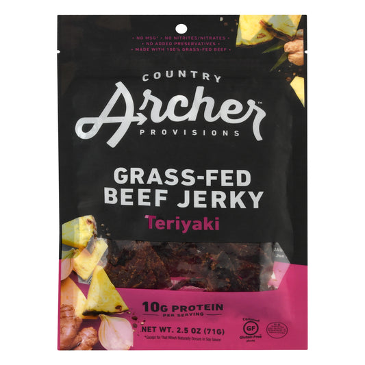 Country Archer Jerky Beef Teriyaki 2.5 oz (Pack Of 12)