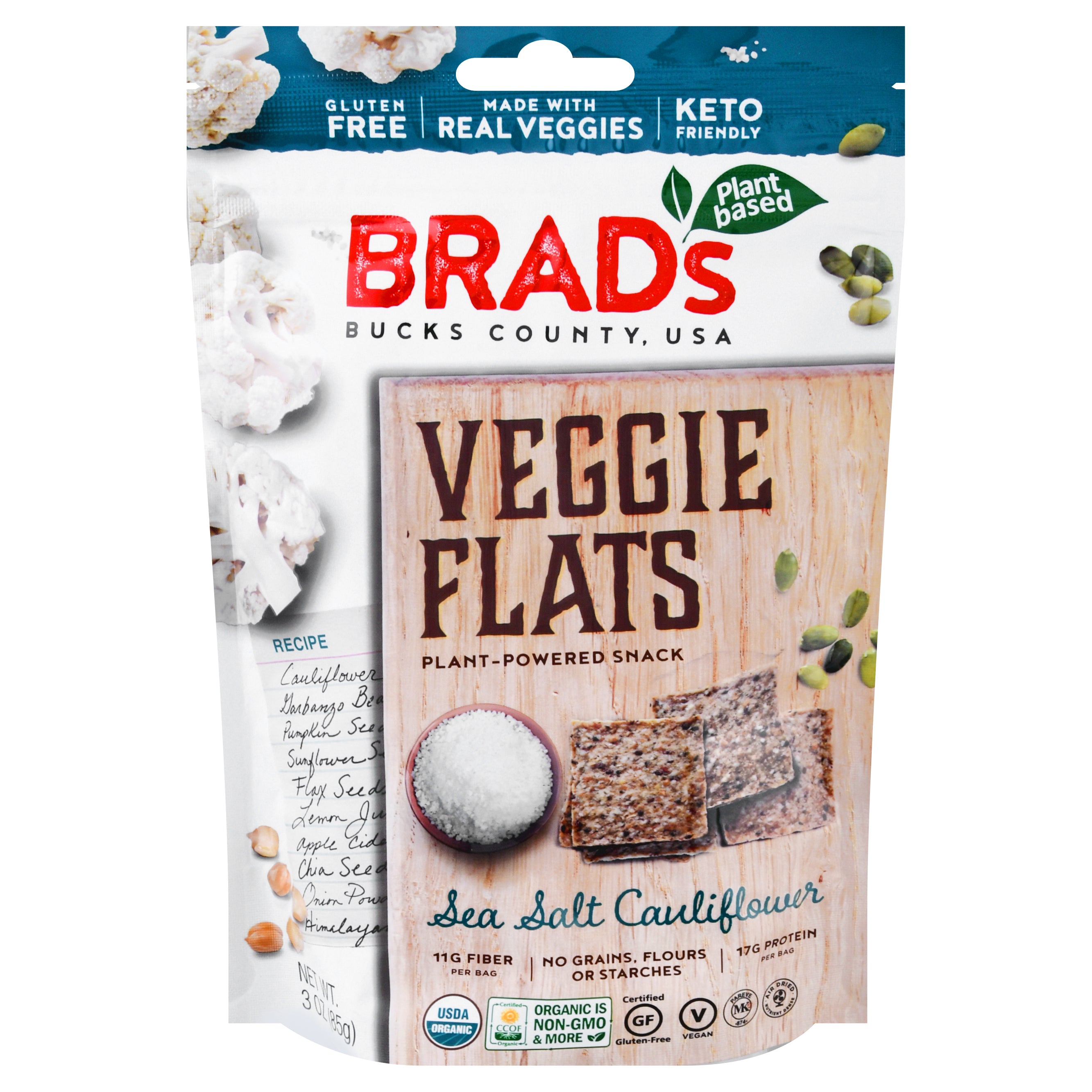 Brad's Plant Based Flats Veg Cauliflower Sea Salt