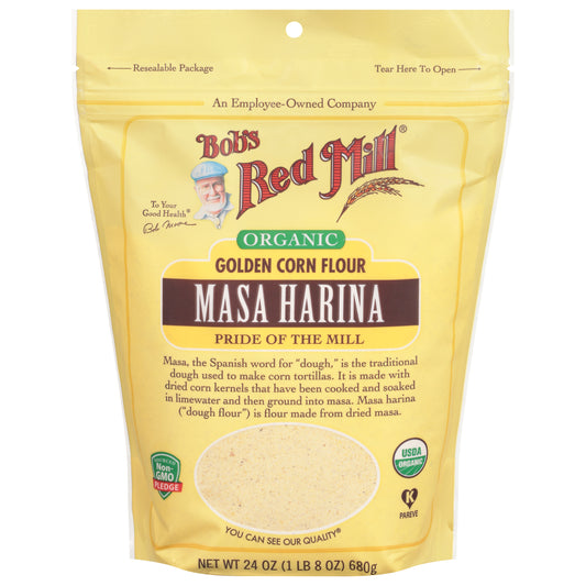 Bobs Red Mill Flour Masa Harina Organic 24 Oz Pack of 4