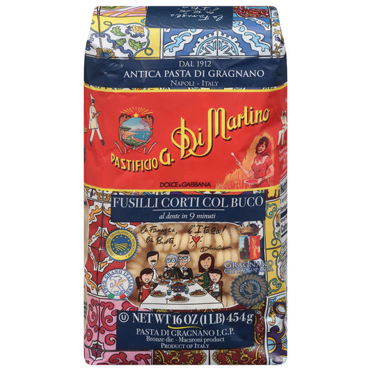 Di Martino Pasta Fusilli Corti Col Buco 1 Lb (Pack Of 12)