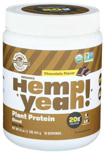 MANITOBA HARVES (Pack of 2) Manitoba Harvest Plant Protein Powder Chocolate OG 16 Oz
