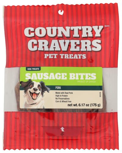 Country Cravers Dog Treat Sausage Bite Pork