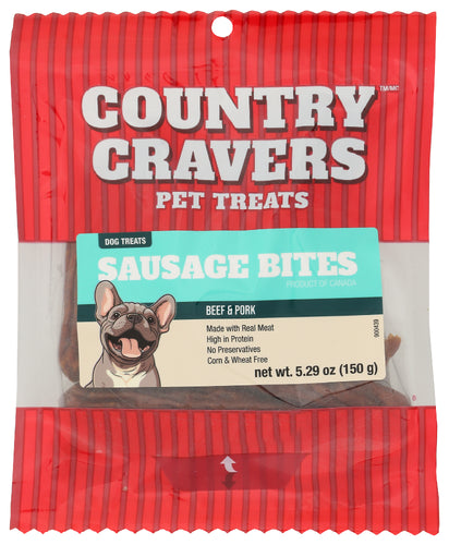 Country Cravers Dog Treats Sausage Bite Beef Pork