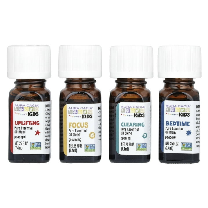 AURA CACIA (Pack of 4) Aura Cacia Kids Essential Oil Kit Aromatherapy Essential Oils 1 Kit