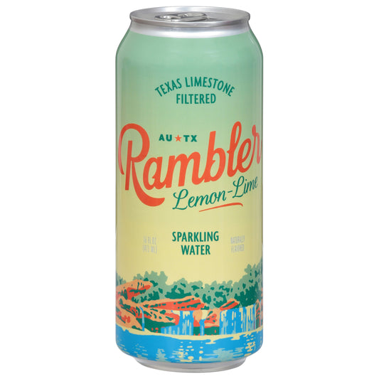 Rambler Water Sparkling Lemon Lime 16 Fl Oz (Pack of 12)