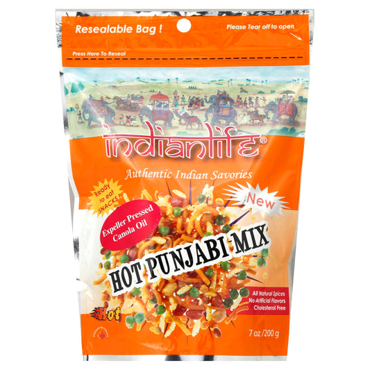 Indianlife Hot Punjabi Snack 7 Oz Pack of 8