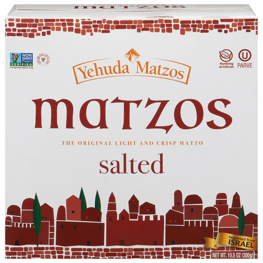 Yehuda Matzo Thin Daily Salted 10.5 Oz Pack of 12