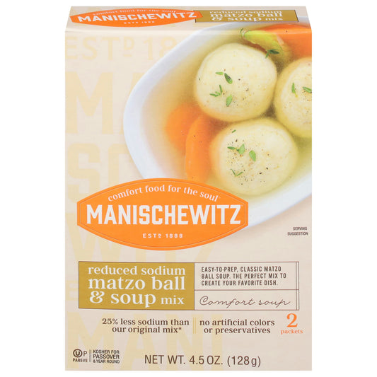 Manischewitz Soup Mix Matzo Ball Light Sodium 4.5 Oz Pack of 12