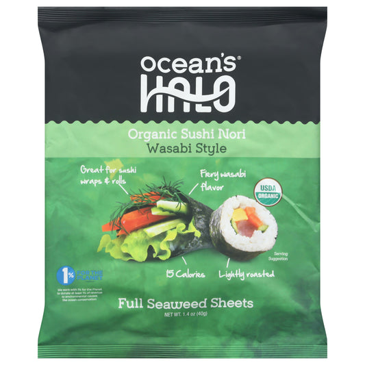 Oceans Halo Sushi Nori Wasabi Style 1 Oz (Pack of 12)