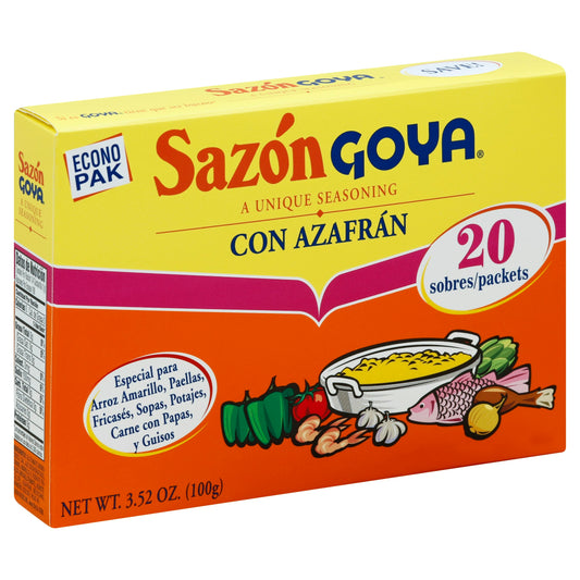 Goya Sazon Azafran 3.52 Oz (Pack of 18)