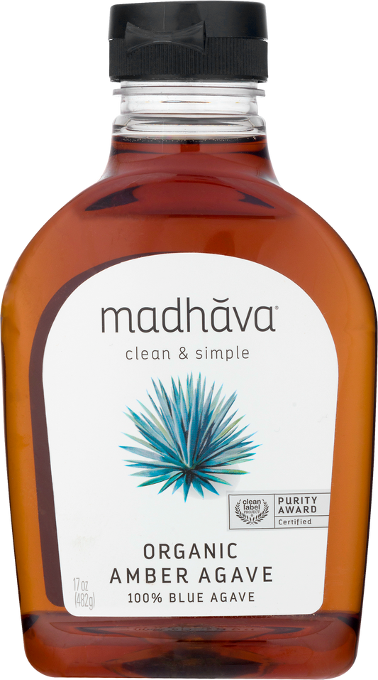 Madhava Agave Nectar Amber Raw 17 Oz (Pack Of 6)