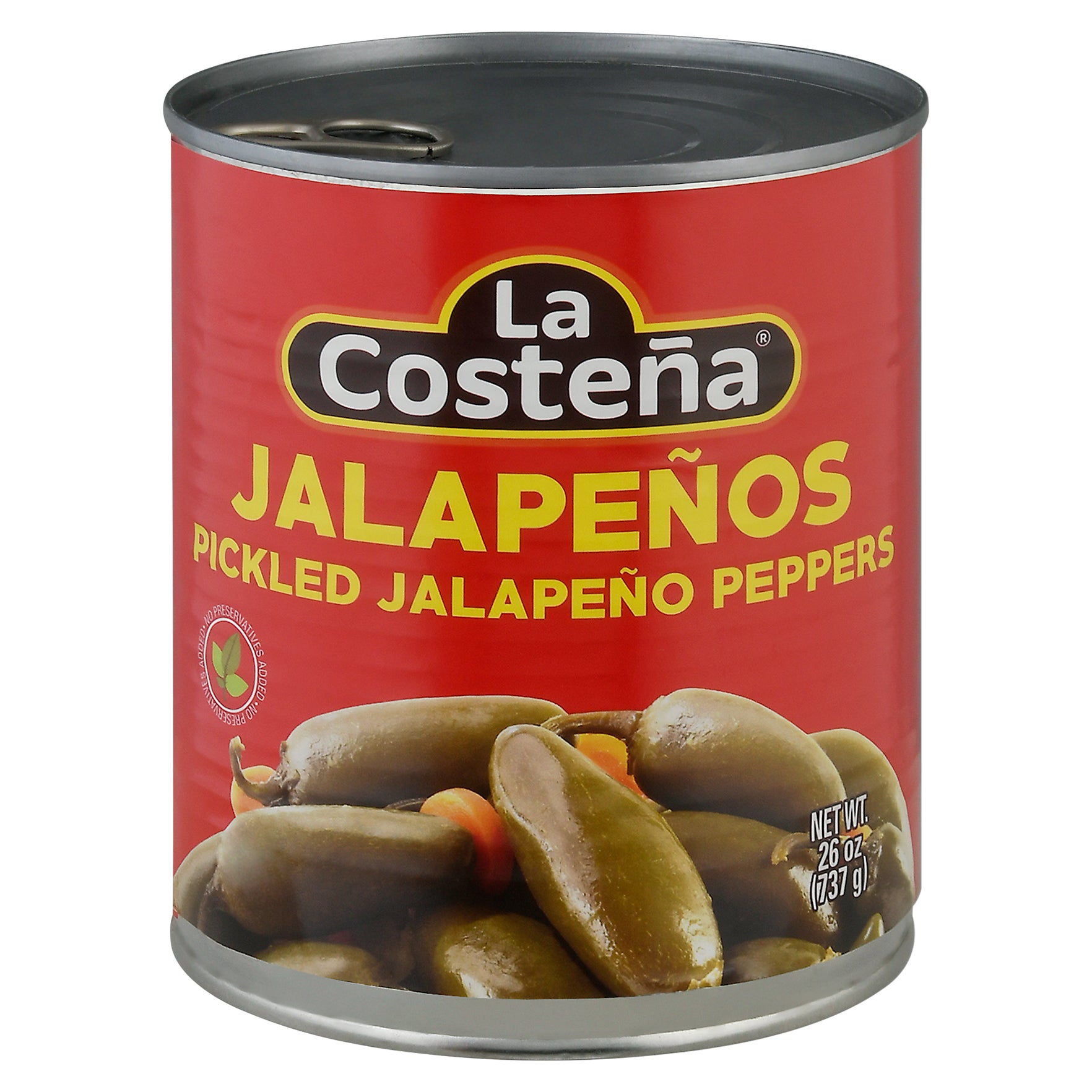 La Costena Pepper Jalapeno Whole 26 oz (Pack Of 12)