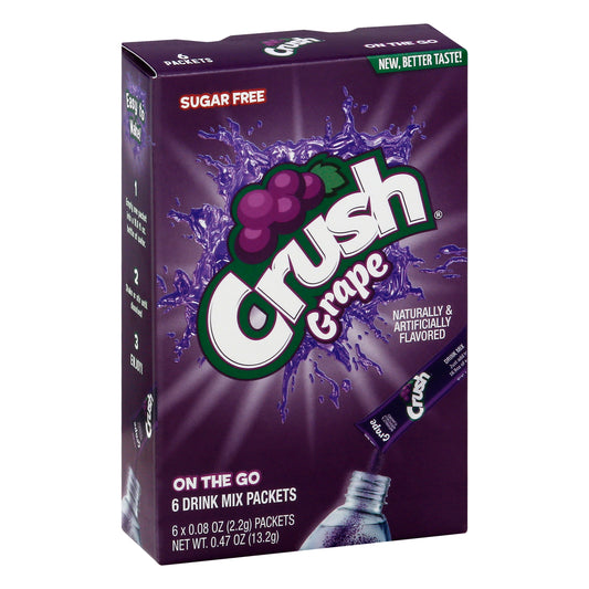 Crush Powder Mix Grape 6Pc 0.48 oz (Pack Of 12)