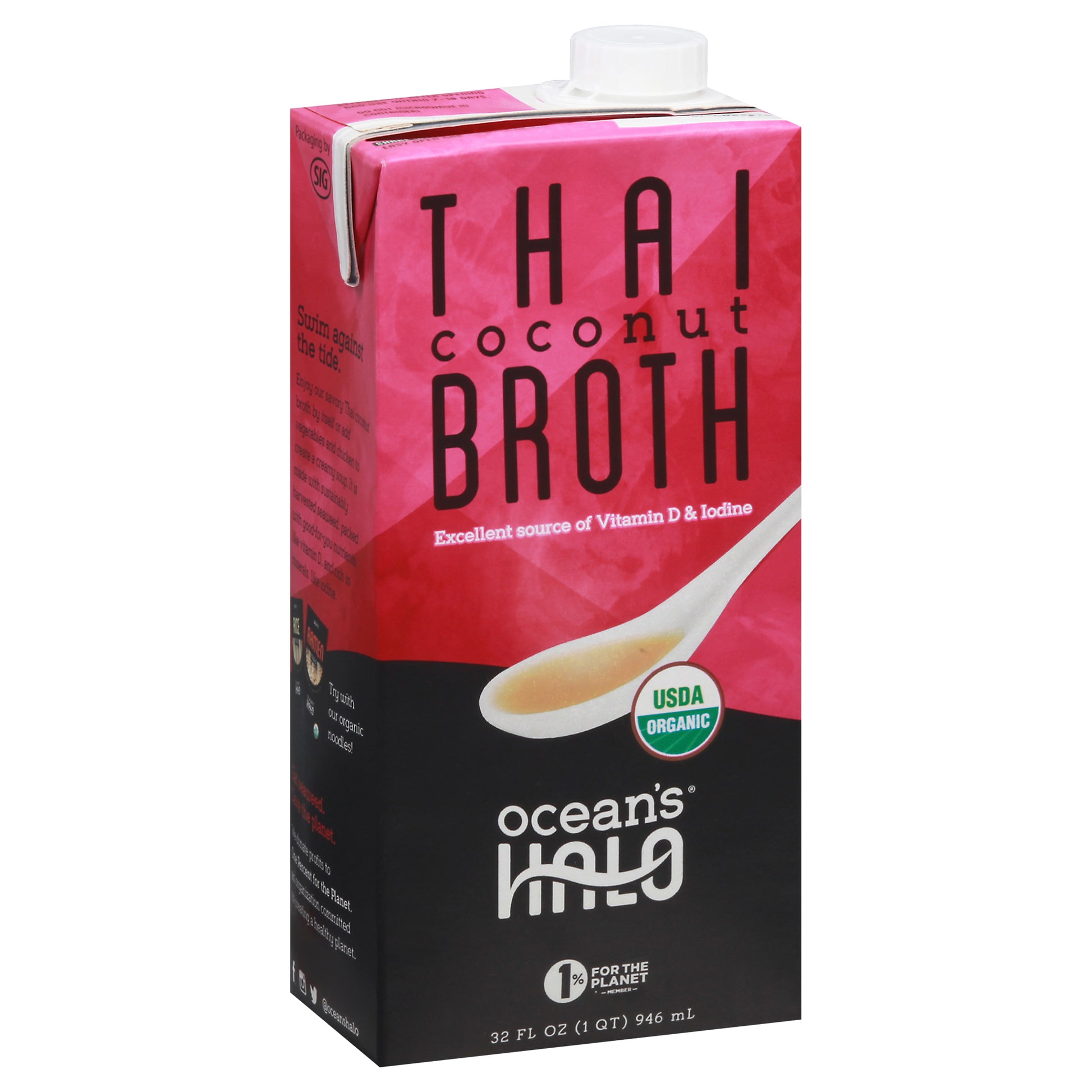 Oceans Halo Broth Thai Coconut Organic 32 FO (Pack Of 6)