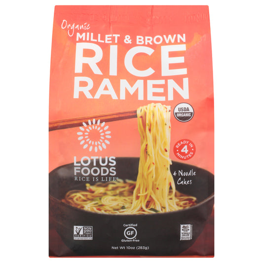 Lotus Foods Rice Ramen Millet Organic 10 oz (Pack Of 6)