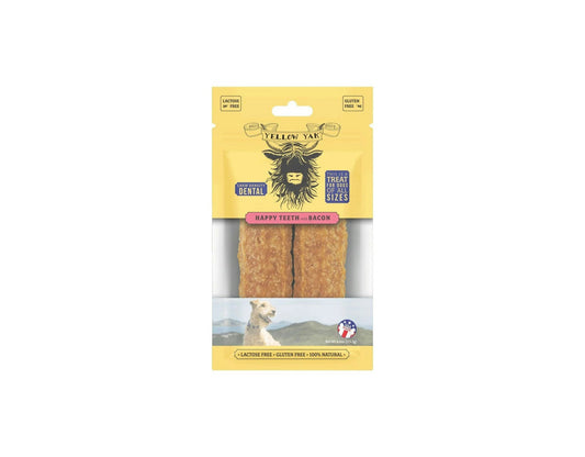Yellow Yak - Happy Teeth Bacon Dental Chew - 4 oz (Pack of 5)