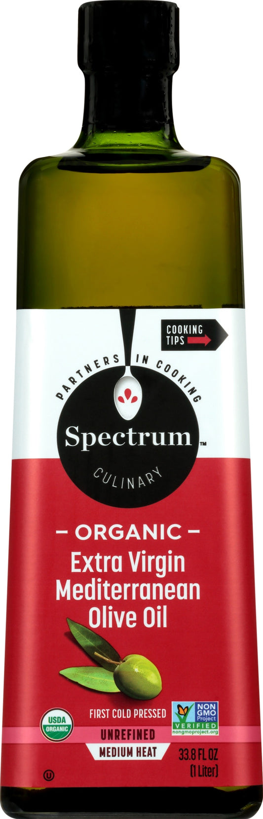 Spectrum Naturals Oil Olive Extra Virgin Mediterran 32 Fl Oz (Pack of 6)