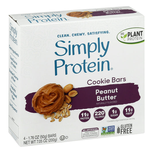 Simplyprotein Bar Cookie Peanut Butter 4P 7.05 Oz (Pack of 6)